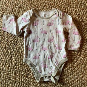 Hallmark Baby Flamingo Bodysuit Sz 12-18 Months